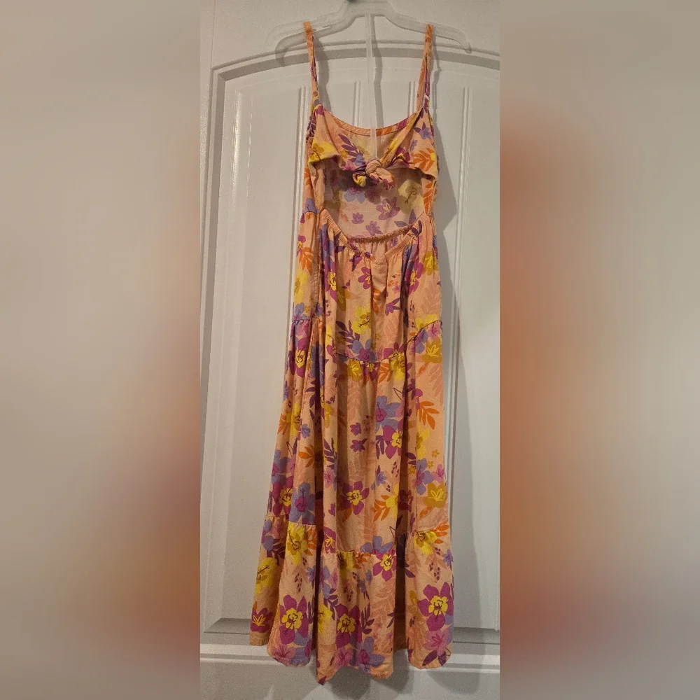 Cat & Jack Tiered Maxi Dress in Orange‎ and Pink for Resort Wear